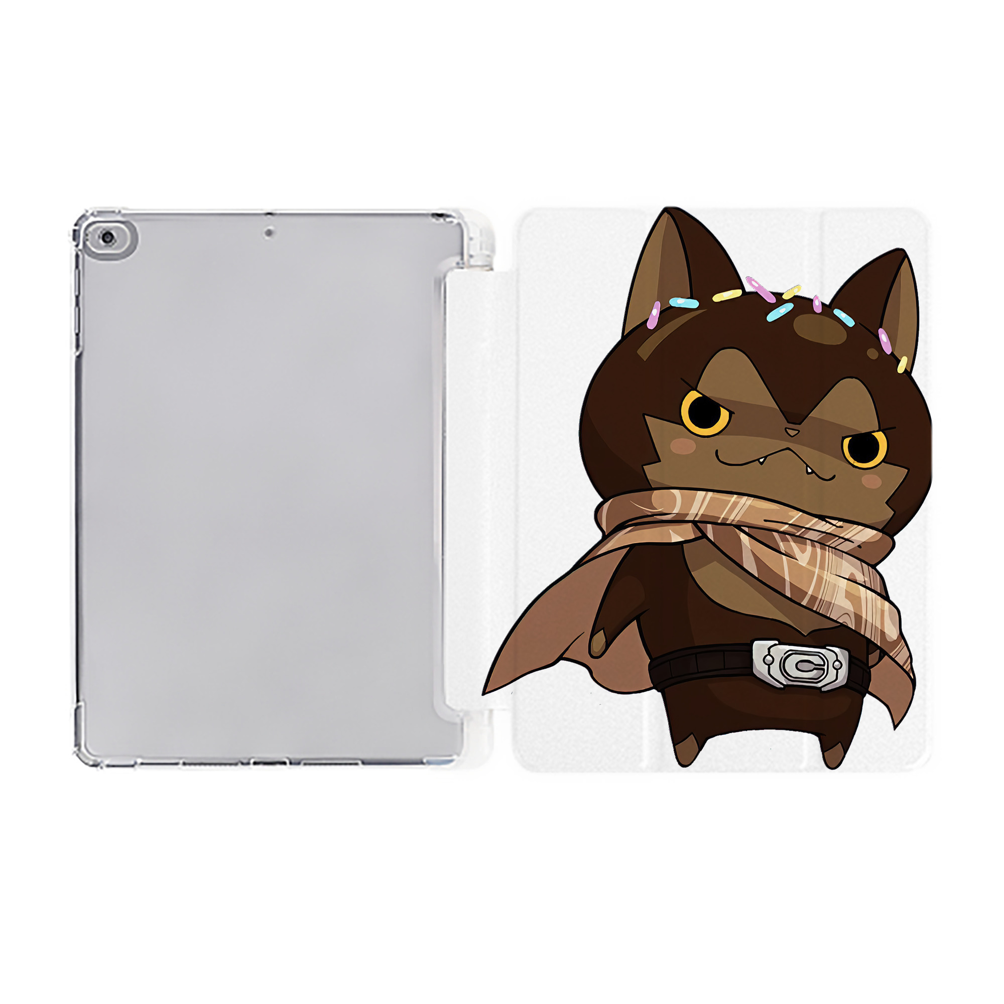 （画像用） 妖怪ウォッチ Yo-kai Watch IPad ケース ペン収納付き 三つ折りスタンド PUレザー×シリコン 対応機種9.5/10.5/10.9インチ
